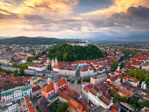 Ljubljana, Slovenia at Golden Hour