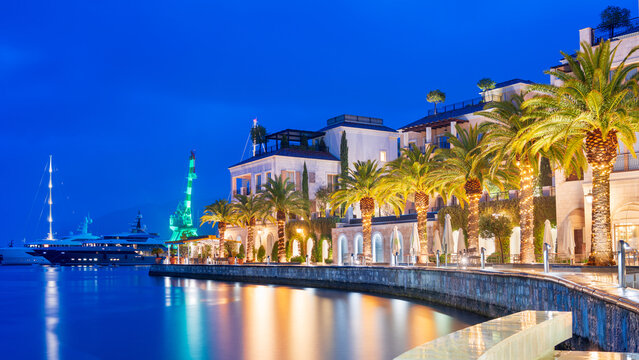 Tivat, Montenegro at Blue Hour