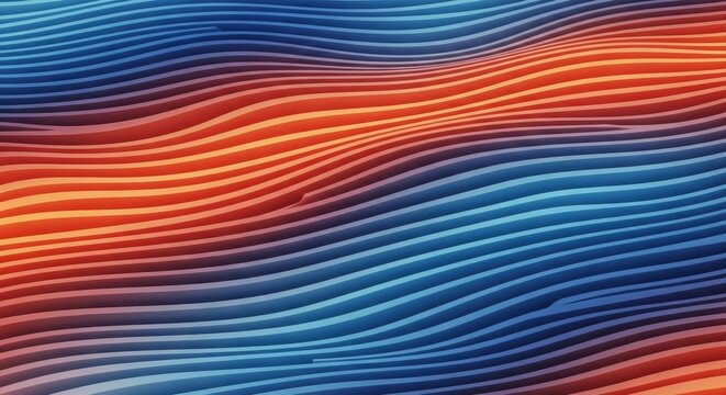 A modern abstract background featuring a deeply textured surface with parallel dimensional ridges and wave patterns creating geometric depth, wallpaper, architectural, depth