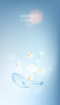 Blue contact lenses for your eye health