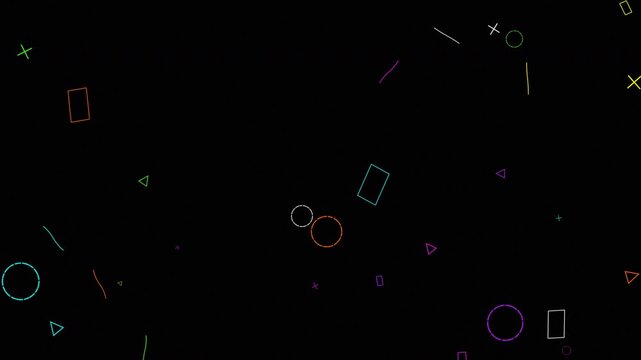 Vibrant Abstract Motion Animation with Colorful Geometric Shapes Creating Dynamic Visual Experience Video