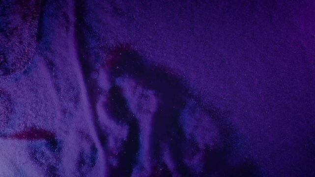 Abstract Fluid Art Deep Purple and Blue Liquid Motion with Cosmic Nebula Texture