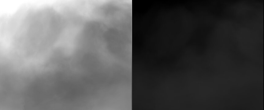 Atmospheric smoke background in black and white, dramatic fog texture with high contrast, ethereal mist overlay for cinematic design