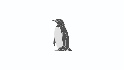 Minimalist Geometric Penguin Illustration © Rizquna_art