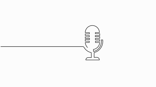 Human ear and light bulb continuous line drawing 4K animation video for inspiration