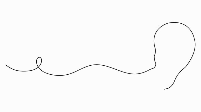 Human ear and light bulb continuous line drawing 4K animation video for inspiration