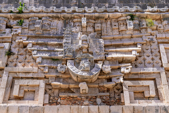 Maya maize God Yum Kaax or Hun Hanahpu, Palace of the Governor, Uxmal, Mexico.