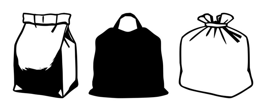 Thermal insulation delivery bag set with solid black icon on white background featuring insulated tote, cargo, shipping with minimalistic style and vector representation
