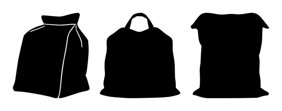 Thermal insulation delivery bag set with solid black icon on white background featuring insulated tote, cargo, shipping with minimalistic style and vector representation