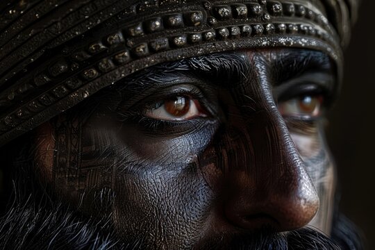 Hammurabi's Piercing Gaze: Babylonian Monarch and Creator of World's Oldest Known Law Code in Ancient Mesopotamia