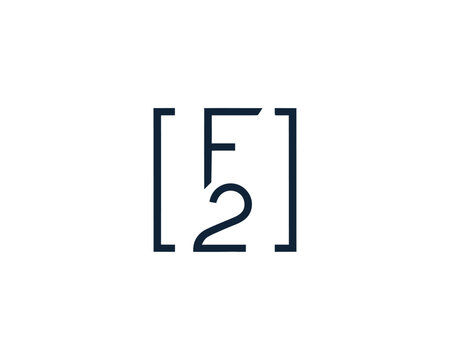 Minimalist f2 logo design