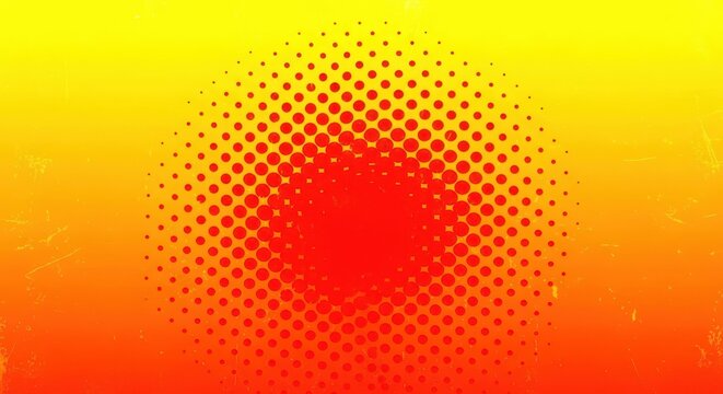 Vintage comic book style gradient pattern background featuring screen printed dots and distressed visual texture for graphic design use, pop, monochrome, printing