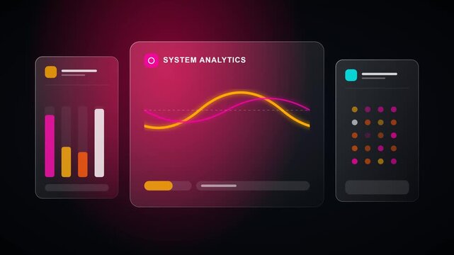 A stunning sunset glow clean glassmorphism dashboard, blending warm, vibrant hues with sharp, professional UI analytics.