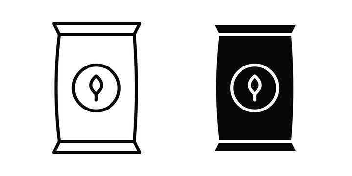 Fertilizer icon. Glyph solid icons collection. Line symbols