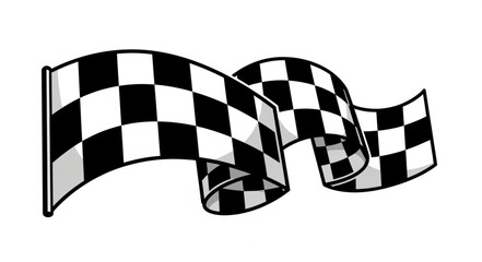 Fototapeta premium Waving checkered flag symbol for racing and victory.