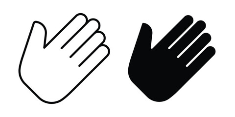 Obraz premium Hand icon. Glyph solid icons collection. Line symbols
