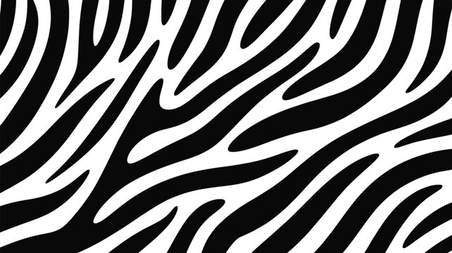 Tiger skin monochrome pattern vector illustration, animal print wildlife fur background for fashion, web, home decor, textile, and surface design