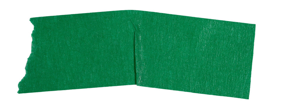 green wrinkled torn washi tape and adhesive masking strips, paper tapes for scrapbooking, decorative creative framing, isolated on transparent or white background png