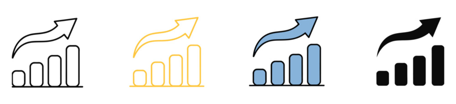 Progress bar and business growth icon vector illustration representing performance increase, development tracking and financial success indicators.
