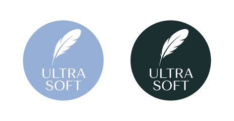 Ultra soft feather icon vector illustration, premium comfort and gentle touch symbol for product packaging, luxury branding, skincare, and textile design © Gary D. Marlow