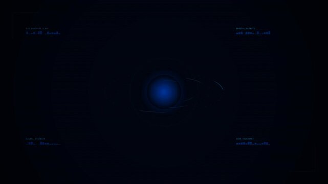 Dynamic Space Visualization with Glowing Center and Rotating Orbits in a Stunning Cinematic Motion Video