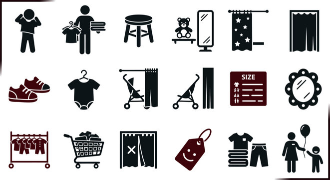 Infographic elements for a children's clothing store
