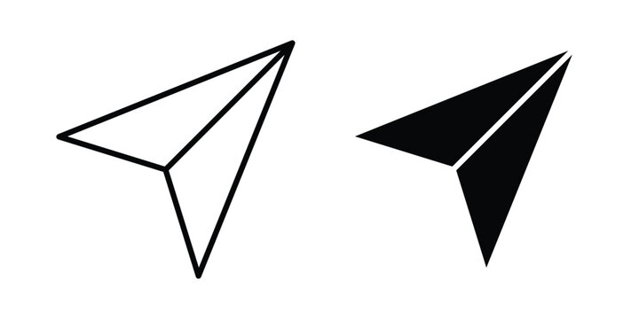 Send icon. Glyph solid icons collection. Line symbols