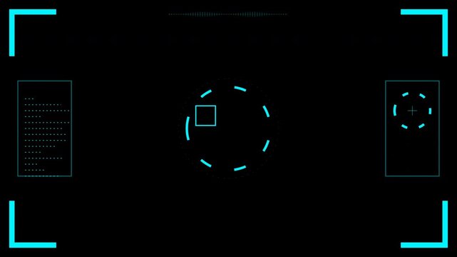 High-Tech Digital Interface Animation Showing Dynamic Data and Interface Elements in a Futuristic Perspective