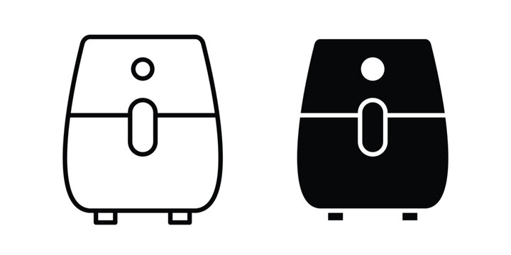 Air fryer icon and symbol series vector illustration