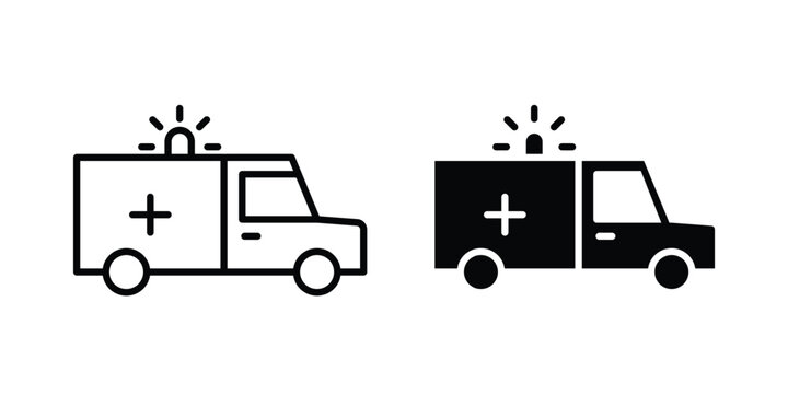 Ambulance icon and symbol series vector illustration