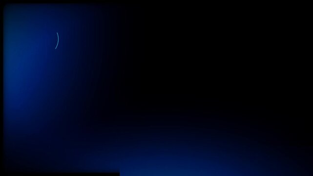 A cold sci-fi hologram film burn overlay featuring deep teal and blue light leaks, stark white digital dust, and high-contrast glitch scratches in a 4K loop.
