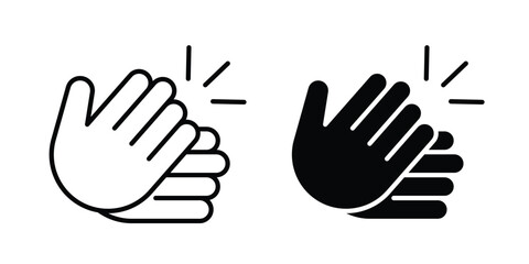 Obraz premium Clap hands icon and symbol series vector illustration