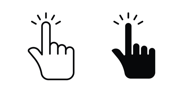 Click Hand icon and symbol series vector illustration