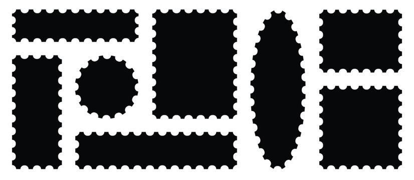 Mockup postage stamps.