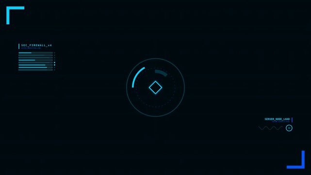 High-Tech Futuristic Interface Animation Showcasing Advanced Data Visualization and User Interaction Video