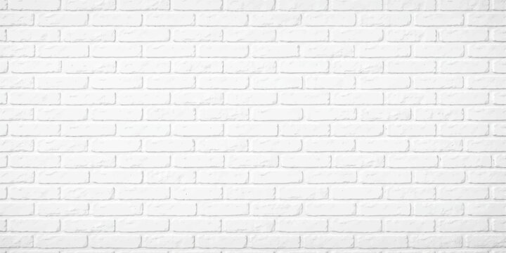 Clean White Brick Wall with Subtle Texture for Modern Minimalist Interior Design, Architecture, and Background Concepts