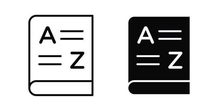 Dictionaries icon and symbol series vector illustration