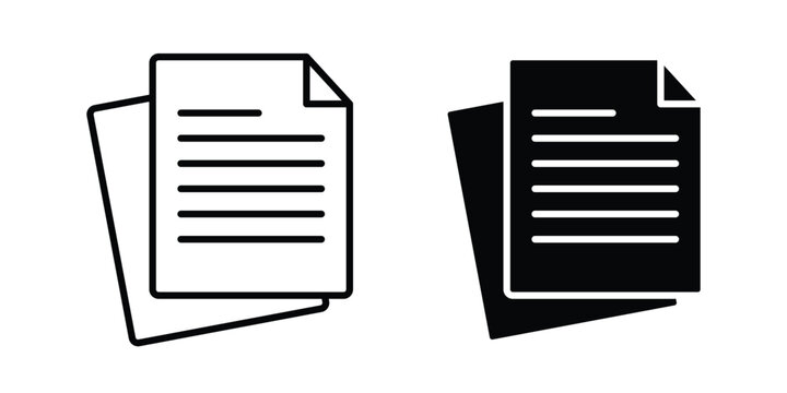 Document icon and symbol series vector illustration