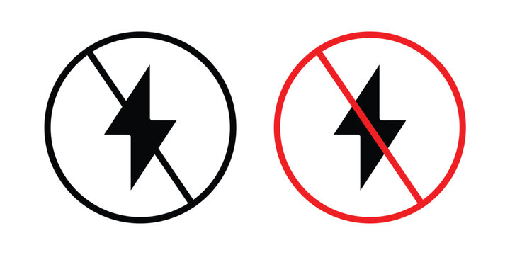 Flash off icon and symbol series vector illustration