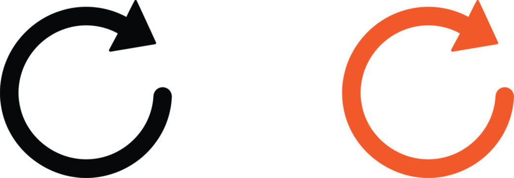 Simple circular arrows in opposite directions Vector
