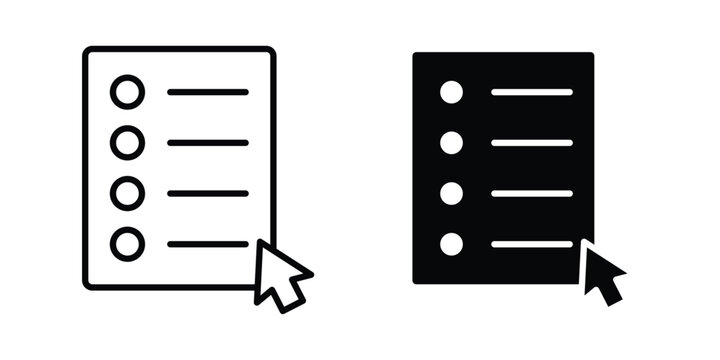 Online exam test icon and symbol series vector illustration