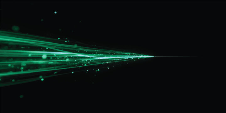 An abstract blue and black digital wallpaper featuring futuristic glowing lines and wave patterns with a light motion energy effect on a technology backdrop
