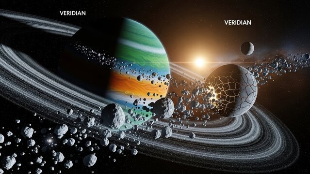 A digital network of binary code and light envelopes planet earth in space, symbolizing global data communication and modern web technology