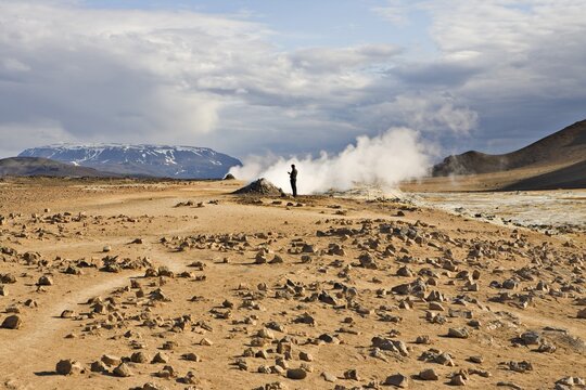 Fumarole, Hveraroend geothermal region at the foot of Mt. N&aacute;mafjall, Myvatn, northern Iceland, Iceland, Atlantic Ocean