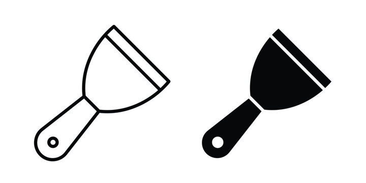 Putty knife icon and symbol series vector illustration