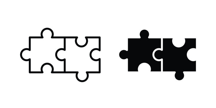 Puzzle compatible icon and symbol series vector illustration