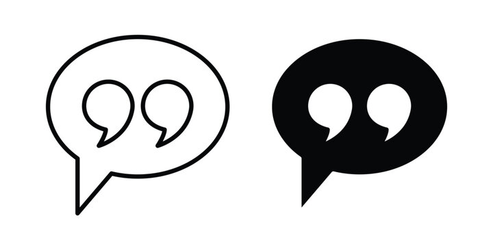Quote Mark icon and symbol series vector illustration