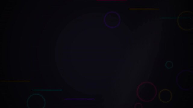 Dynamic Abstract Motion Animation with Colorful Circles and Smooth Transitions in a Modern Digital Video
