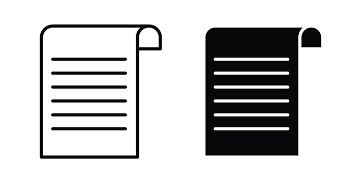 Scroll papyrus paper icon and symbol series vector illustration