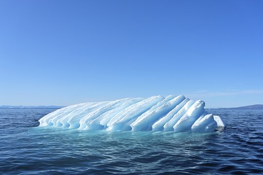 Iceberg drifts through Icefjord, UNESCO World Heritage Site, Disko Bay, Ilulissat, West Greenland, Greenland